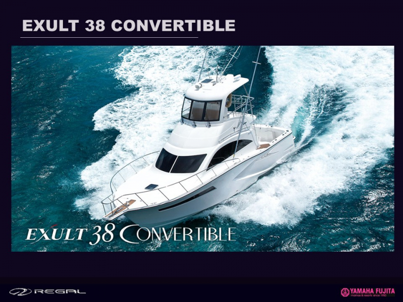ヤマハ EXULT38C 優れた居住性と走行性能、ビッグゲームフィッシングに対応した高い機能性をあわせ持つコンバーチブル・モデル