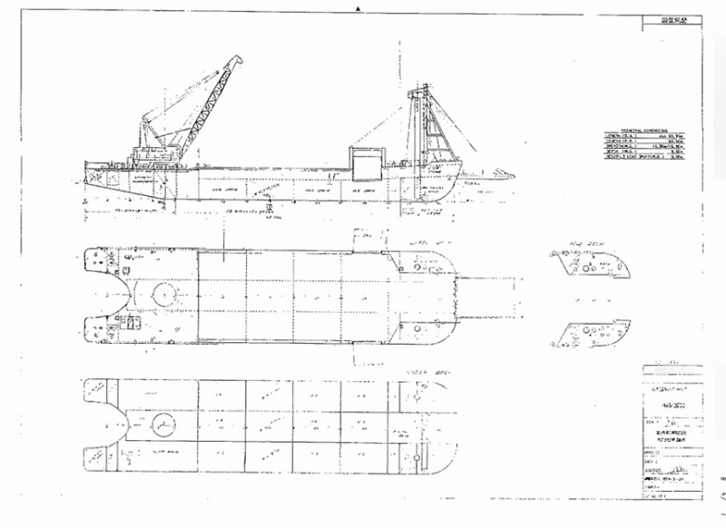 その他メーカー(国内) 砂採取運搬バージ NO,270305　ランプウェイバージ（1500m3）＋押しTUG（108t）1995y