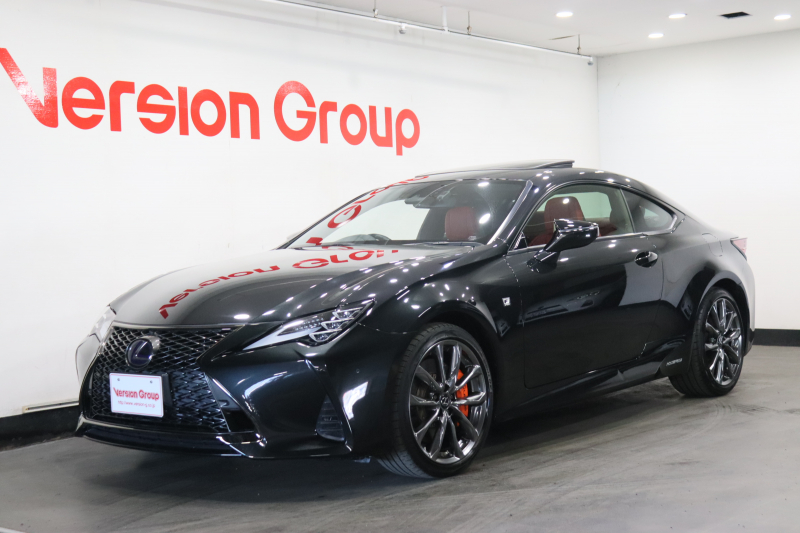 レクサス RC RC300h　Fスポーツ　全国3年保証付　後期　ワンオーナー　禁煙車　オレンジキャリパー　本革シート　サンルーフ　メモリーナビ　フルセグ　バックカメラ　前席ベンチレーション　ドラレコ　ETC　パワーバックドア　19AW