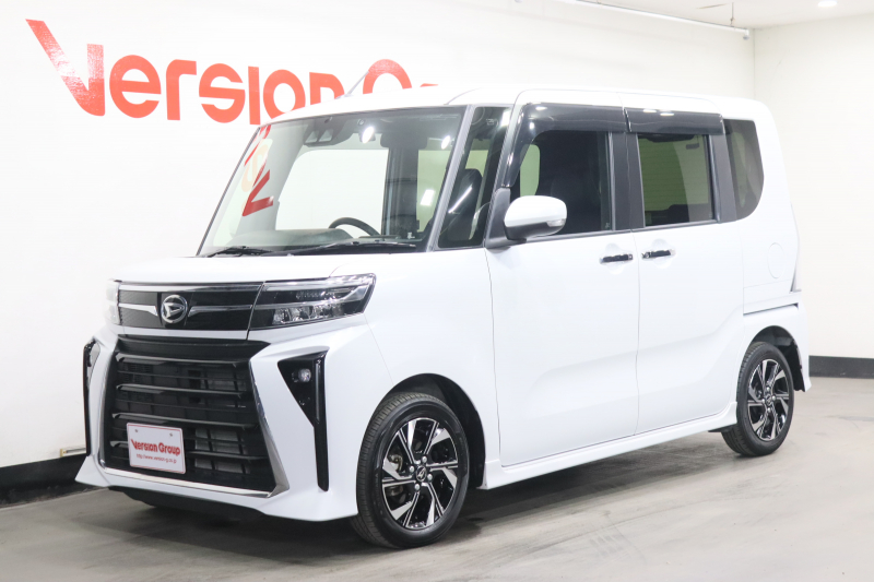 ダイハツ タント カスタム　X　全国3年保証付　社外カロッツェリアメモリーナビ　フルセグ　バックカメラ　アイドリングストップ　衝突被害軽減　ベンチシート　ハーフレザーシート　シートヒーター　両側電動スライドドア　LED　14AW