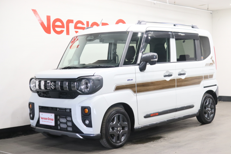 スズキ スペーシアギア ハイブリッド　XZターボ　新車保証継承付　ワンオーナー　ターボ　全周囲カメラ　メモリーナビ　フルセグ　HUD　レーダークルコン　クリアランスソナー　レーンアシスト　衝突被害軽減　シートヒーター　ETC　社外ドラレコ　14AW