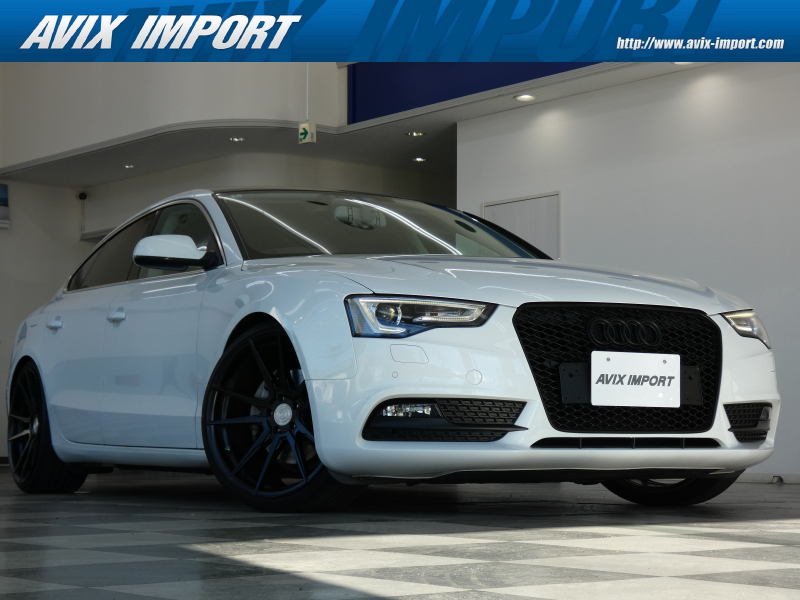 アウディ A5 Sportback 2.0TFSI quattro 黒革 ｼｰﾄﾋｰﾀｰ 3ｿﾞｰﾝｴｱｺﾝ ﾊﾟｰｸｱｼｽﾄ MMIﾅﾋﾞ ﾊﾞｯｸｶﾒﾗ ｷｾﾉﾝﾗｲﾄ 社外20ｲﾝﾁAW(ROHANA) ﾛｰﾀﾞｳﾝ  禁煙