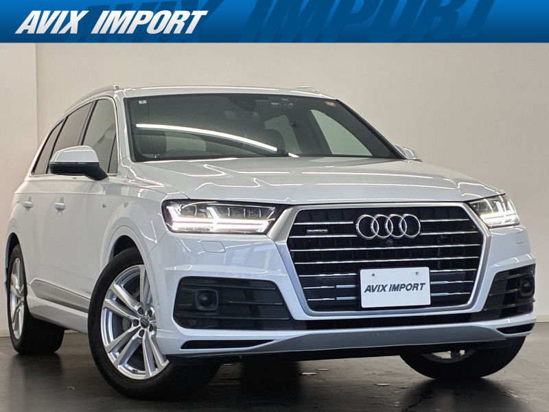 アウディ Q7 3.0TFSIｸﾜﾄﾛ S line PKG ｴｱｻｽﾍﾟﾝｼｮﾝ装着車 7ｼｰﾀｰPKG 黒革 ｼｰﾄﾋｰﾀｰ(前席＆2列目) 4ｿﾞｰﾝAC ﾀｯﾁ付MMIﾅﾋﾞ 地ﾃﾞｼﾞ 全周ｶﾒﾗ ﾊﾞｰﾁｬﾙCP Audiﾌﾟﾚｾﾝｽ＆ACC ﾘﾔｱｼｽﾀﾝｽPKG ﾏﾄﾘｸｽLED 電動Rｹﾞｰﾄ 純正20ｲﾝﾁAW 禁煙
