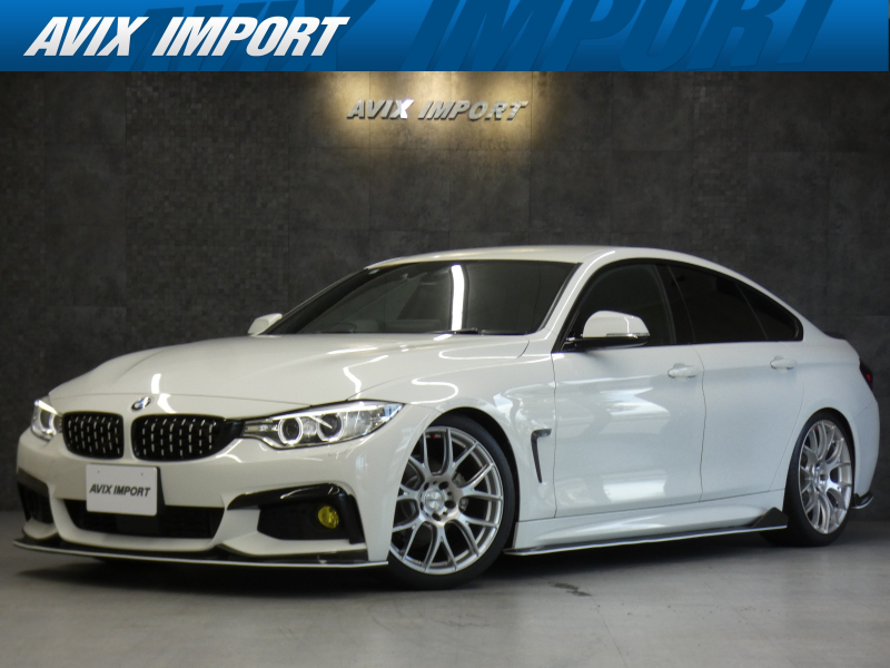 BMW 4シリーズ 420i ｸﾞﾗﾝｸｰﾍﾟ Mｽﾎﾟｰﾂ 禁煙 ｲﾝﾃﾘｼﾞｪﾝﾄS ACC LDW 前席Pｼｰﾄ(運転席M付) ﾅﾋﾞ FMAM Bluetooth&ｵｰﾃﾞｨｵ Bｶﾒﾗ ALPINEｽﾋﾟｰｶｰ 3Ddesignｶｰﾎﾞﾝｴｱﾛ&ﾄﾗﾝｸｽﾎﾟｲﾗｰ REMUS4本出しﾏﾌﾗｰ RaceChipｻﾌﾞｺﾝ KW車高調 HID Pﾄﾗﾝｸ RAYS HOMURA19AW