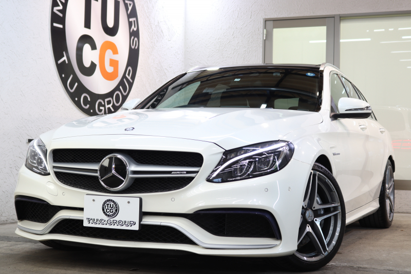 AMG Cクラス C63 ｽﾃｰｼｮﾝﾜｺﾞﾝ ｴｸｽｸﾙｰｼﾌﾞ&ﾚｰﾀﾞｰｾｰﾌﾃｨPKG　ｷｰﾚｽｺﾞｰ 黒本革 ﾊﾟﾉﾗﾏSR ﾍｯﾄﾞｱｯﾌﾟD HDDﾅﾋﾞTV BT音楽 ﾌﾞﾙﾒｽﾀｰ ﾊﾞｯｸｶﾒﾗ PTS LEDﾗｲﾄ ﾌｯﾄﾄﾗﾝｸOP AMG専用装備&ﾁｭｰﾆﾝｸﾞ ﾀﾞｲﾅﾐｯｸｾﾚｸﾄ 7AT　2年保証【6/29まで期間限定在庫】