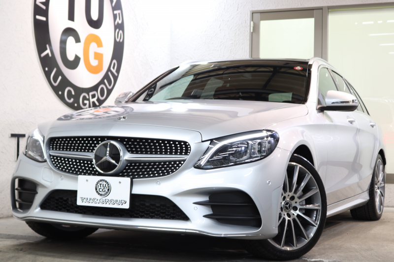 メルセデスベンツ Cクラス C200 ｽﾃｰｼｮﾝﾜｺﾞﾝ AVG AMGﾗｲﾝ ﾚｻﾞｰｴｸｽｸﾙｰｼﾌﾞ& ﾚｰﾀﾞｰｾｰﾌﾃｨPKG　後期 BSG搭載 ｷｰﾚｽｺﾞｰ 赤本革 ｼｰﾄﾋｰﾀｰ ﾊﾟﾉﾗﾏSR  ﾍｯﾄﾞｱｯﾌﾟD HDDﾅﾋﾞTV ｽﾏﾎ連携 ﾌﾞﾙﾒｽﾀｰ Bｶﾒﾗ PTS ﾌｯﾄﾄﾗﾝｸOP AMGｴｱﾛ&19AW ｴｱｻｽ  9AT　2年保証