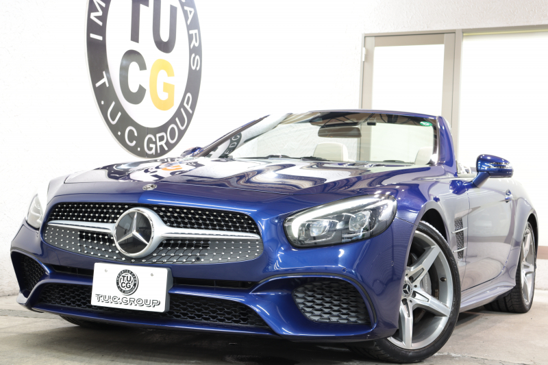 メルセデスベンツ SLクラス SL400 AMGｽﾀｲﾘﾝｸﾞ&ﾚｰﾀﾞｰｾｰﾌﾃｨPKG　後期 ｷｰﾚｽｺﾞｰ 白本革 ｴｱｽｶｰﾌ ｼｰﾄﾋｰﾀｰ ﾍﾞﾝﾁﾚｰﾀｰ ﾊﾟﾉﾗﾐｯｸﾊﾞﾘｵﾙｰﾌ HDDﾅﾋﾞTV ｽﾏﾎ連携 BT音楽 PTS DSRC LEDﾍｯﾄﾞﾗｲﾄ AMGｴｱﾛ&19AW ABCｻｽ 希少色ﾌﾞﾘﾘｱﾝﾄﾌﾞﾙｰ　2年保証