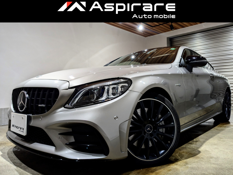 AMG Cクラス C43 4マチッククーペ　後期型　レザーエクスクルーシブ　パノラマサンルーフ　パナメリカーナグリル　ヘッドアップディスプレイ　モハーベシルバー