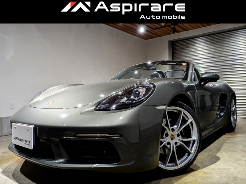 ポルシェ 718 ボクスター 2.0PDK　スポーツエギゾーストシステム　アベンチュリングリーン　レザーパッケージ　カレラS20インチアルミホイール　PCMナビ　リアカメラ　CarPlay　シートヒーター　ユーザー買取車