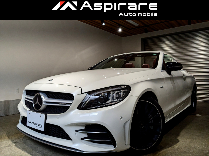 AMG Cクラス C43カブリオレ　 4マチック　後期モデル　レザーエクスクルーシブ　レッドレザー　Burmesterサウンド　ヘッドアップディスプレイ　レッドトップ　コックピットディスプレイ　1オーナー