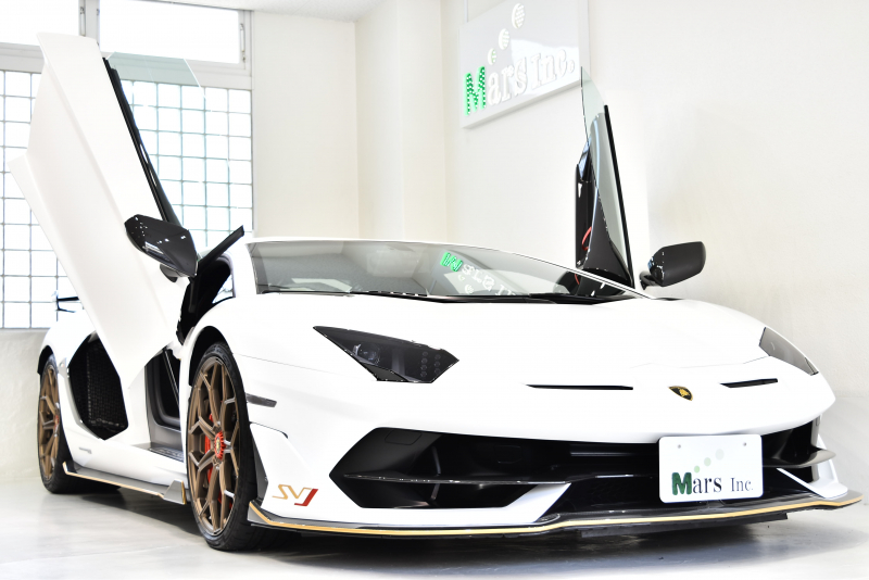 ランボルギーニ アヴェンタドール SVJ 世界900台限定車 正規ディーラー車 SVJ専用装備 有償マットカラー：ビアンコファネス  オプション総額749万円オーバー ALA2.0 パワークラフト可変マフラー 左ハンドル