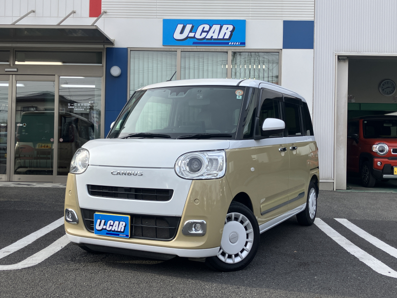 ダイハツ ムーブキャンバス ストライプスG　ナビ・Bカメラ・ETC・前後ドラレコ・両側パワスラ・フルセグ・衝突軽減・障害物センサー・シートヒーター・LEDライト・禁煙車