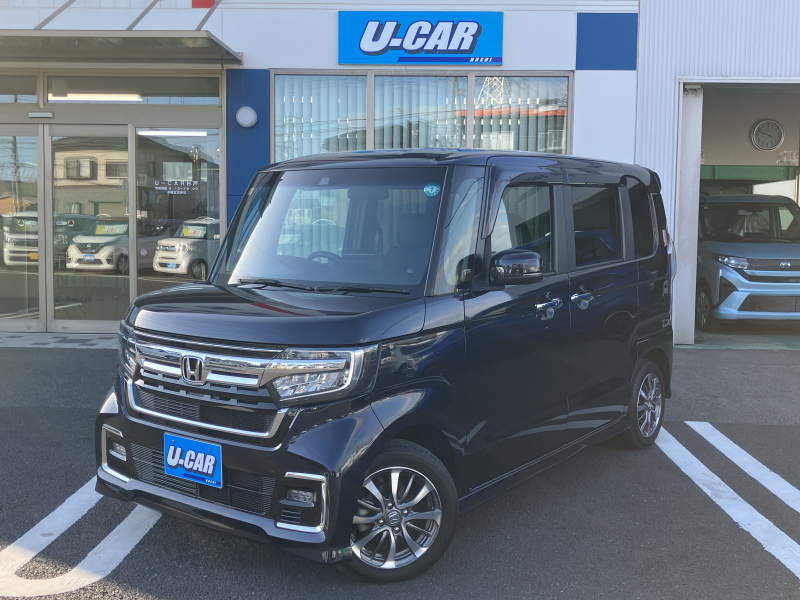 ホンダ N-BOX カスタムL　ナビTV・Bカメラ・ETC・両側パワスラ・クルコン・LEDライト・ホンダセンシング・スマートキー・電動パーキング・アルミホイール・禁煙車