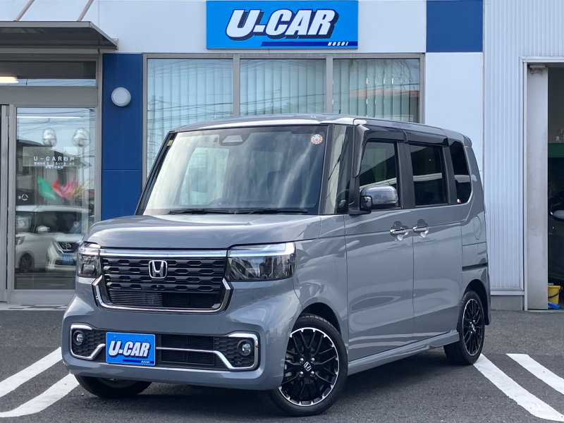 ホンダ N-BOX CUSTOMターボコーディネートSモノトーン　コネクトナビ・Bカメラ・パワスラ・ETC2.0・クルコン・電動パーキング・禁煙車