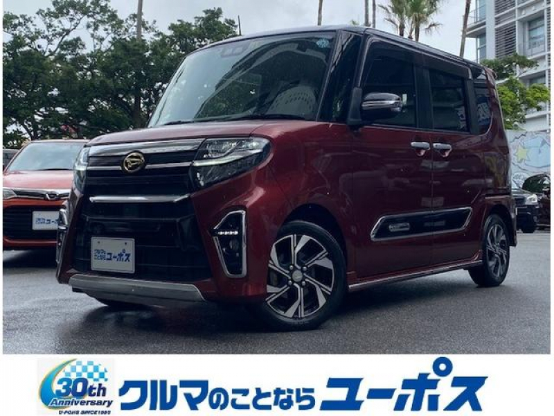 ダイハツ タントカスタム カスタムX　OP5年保証対象車　バックカメラ　両側パワースライドドア　純正ナビ（BT・TV対応ナビ）フルセグTV　スマートアシスト　ハーフレザーシート　ETC