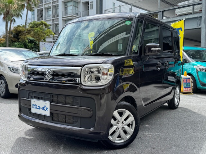 スズキ スペーシア ハイブリッドX　OP5年保証対象車　社外ナビ（CD／DVD／Bluetooth）　バックカメラ　オートライト　ETC　前後ドラレコ　サーキュレーター　　アイドリングストップ