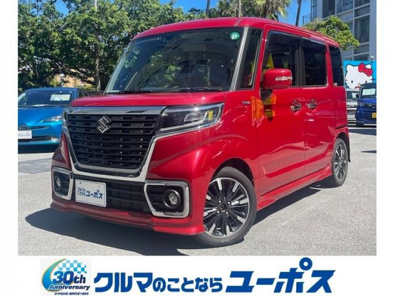 スズキ スペーシア カスタム　ハイブリッドXS　OP5年保証対象車　レーダーブレーキサポート　両側パワースライドドア　ケンウッドナビ　Rカメラ