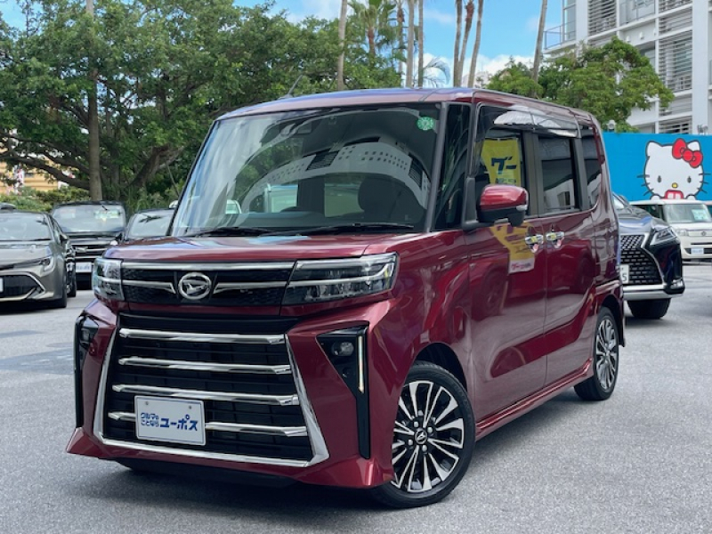 ダイハツ タントカスタム カスタムRS　OP10年保証対象車　両側パワースライドドア　パノラマビューモニター　純正ディスプレイオーディオ