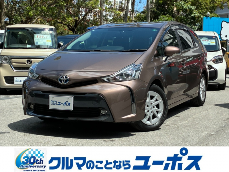 トヨタ プリウスα G　OP1年保証対象車　後期型　純正ナビ　バックカメラ　ドライブレコーダー　ハーフレーザーシート