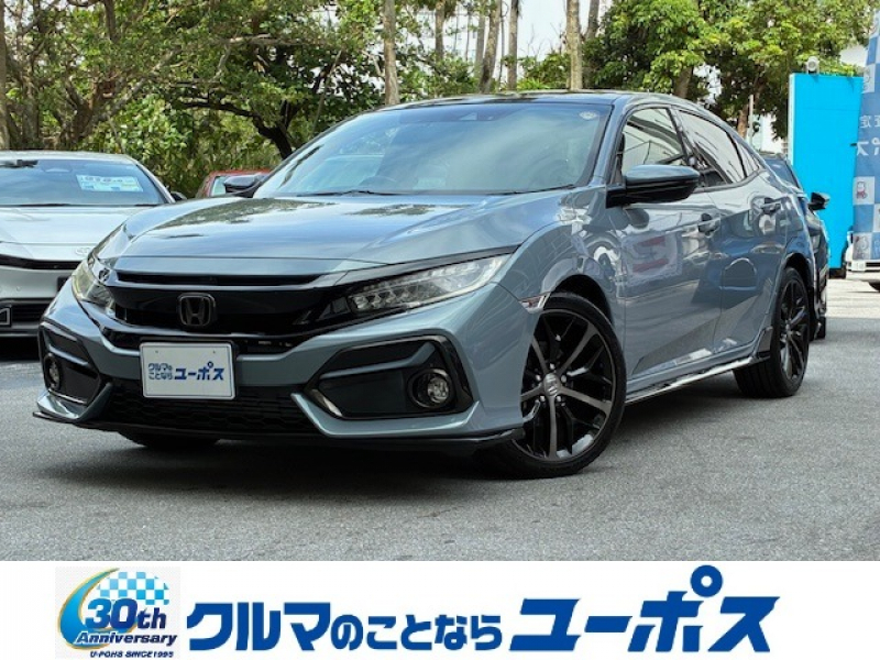 ホンダ シビック ハッチバック　OP5年保証対象車　後期型　サンルーフ　純正ナビ　Rカメラ　黒革シート　前後ドラレコ　ETC