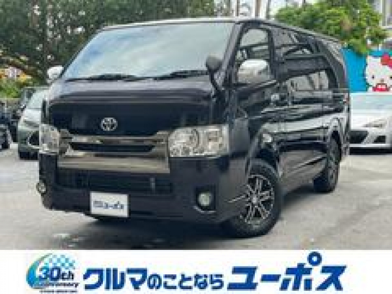 トヨタ ハイエースバン スーパーGLダークプライム　OP1年保証対象車　ETC　社外ナビ（CD・DVD・TV・BT）ミラー一体型バックカメラ　両側パワースライドドア　LEDライト