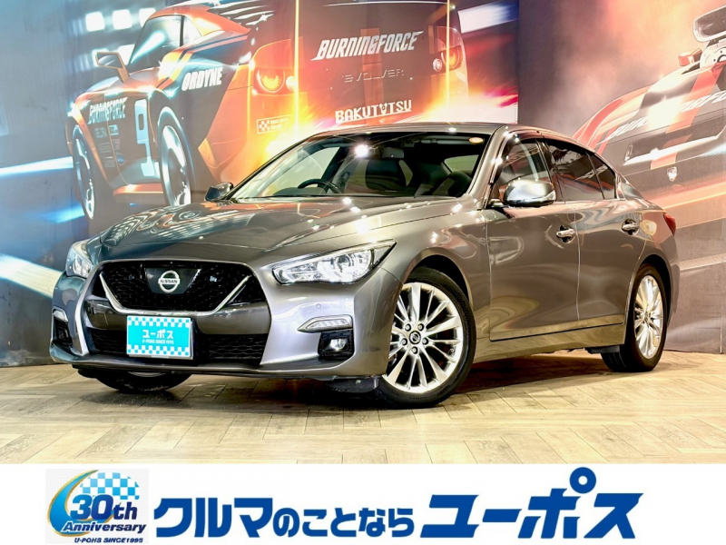 日産 スカイライン GT TypeP　OP10年保証対象　純正ナビ（Bluetooth／フルセグ／DVD／CD／USB／AUX）　アラウンドビューモニター　レザーシート　クルーズコントロール　ETC　エマージェンシーブレーキ　BSM