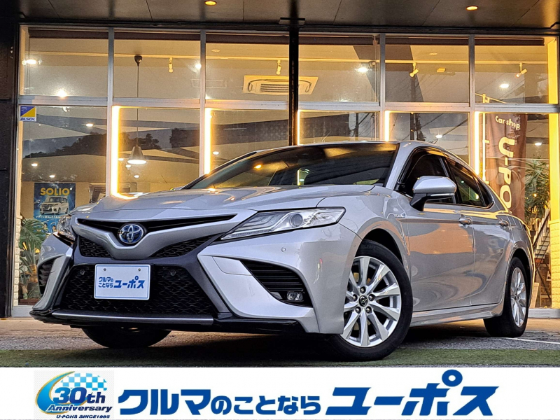 トヨタ カムリ ハイブリッドWS　OP5年保証対象車　純正9インチナビ　ハーフレザーシート　ドラレコ　オートLEDヘッドライト　