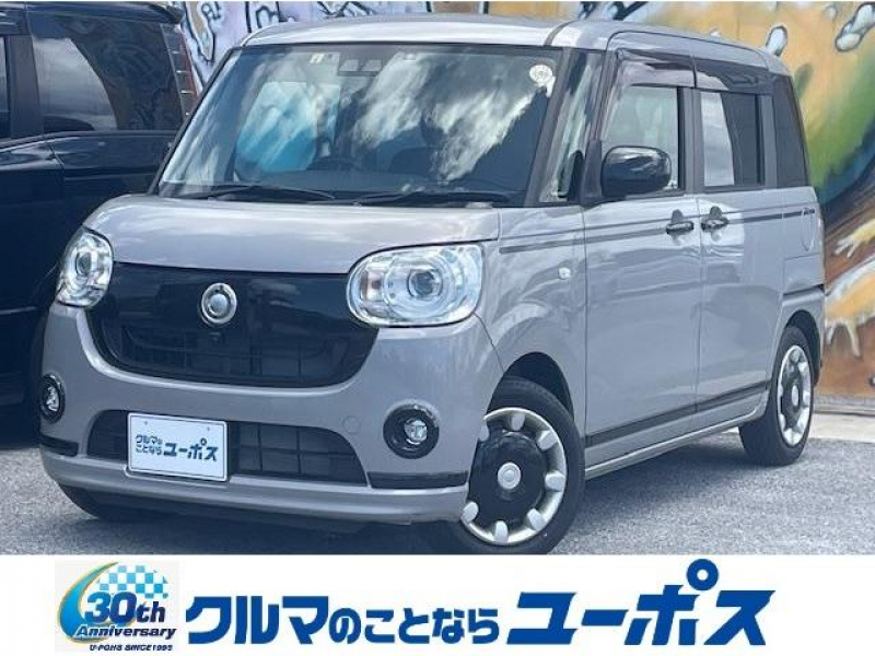 ダイハツ ムーブキャンバス Gブラックアクセントリミテッド　SAIII　OP5年保証対象車両　走行距離8，760km　純正メSDナビ（CD／DVD／フルセグ）　バックモニター／360°ビューモニター　ドライブレコーダー　スマートアシスト　両側パワースライドドア　ETC