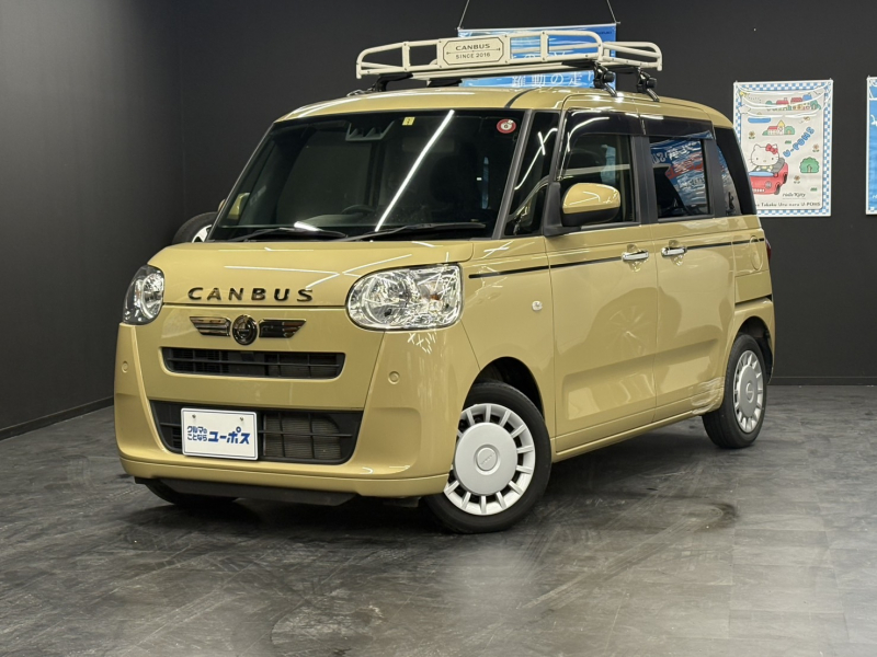 ダイハツ ムーブキャンバス セオリーX　両側パワースライドドア　ルーフキャリア　ETC車載器　コーナーセンサー　アイドリングストップ
