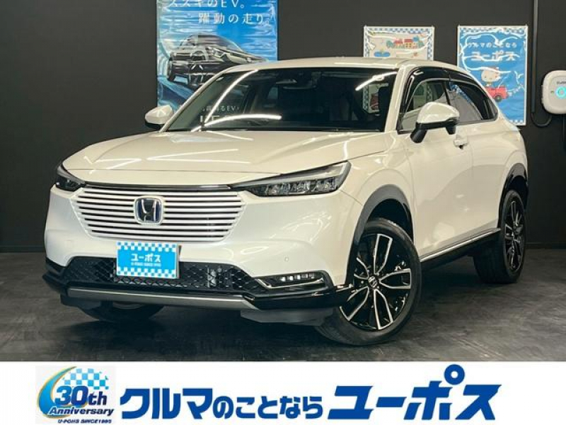 ホンダ ヴェゼル e：HEV　Z　純正9インチナビ　バックモニター　ハンズフリーパワーバックドア　シートヒーター　ステアリングヒーター　クリアランスソナー　ブラインドスポットモニター　ドライブレコーダー　ハーフレザーシート　ETC