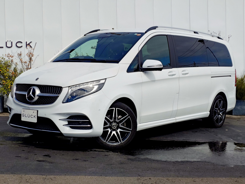 メルセデスベンツ Vクラス V220dアバンギャルドLong AMGラインPkg　1オーナー エクスクルーシブシート ACC LED パノラミックSR 19インチAW レーダーセーフティー 360°カメラ MBUX 黒革 ブラインドスポット レーンキープ 電動スライドドア 電動ゲート AndroidAuto ベンチレーション