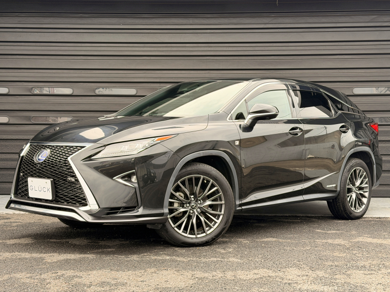 レクサス RXハイブリッド 450h Fスポーツ 1オーナー 禁煙車 赤革 HUD ヒーター＆クーラー付電動フロントシート 電動セカンドシート ステアリングヒーター 360度カメラ パワーテールゲート Bluetooth接続 デジタルTV 衝突軽減ブレーキ ACC CD・DVD・Blu-ray