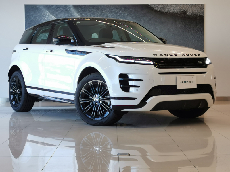 ランドローバー レンジローバー EVOQUE ダイナミックHSE P300e 禁煙車 プレミアムメタリックカラー パノラミックルーフ デジタルインナーミラー ブラックコントラストルーフ ブラックエクステリアパック 20インチAW コールドクライメートパック(寒冷地仕様)