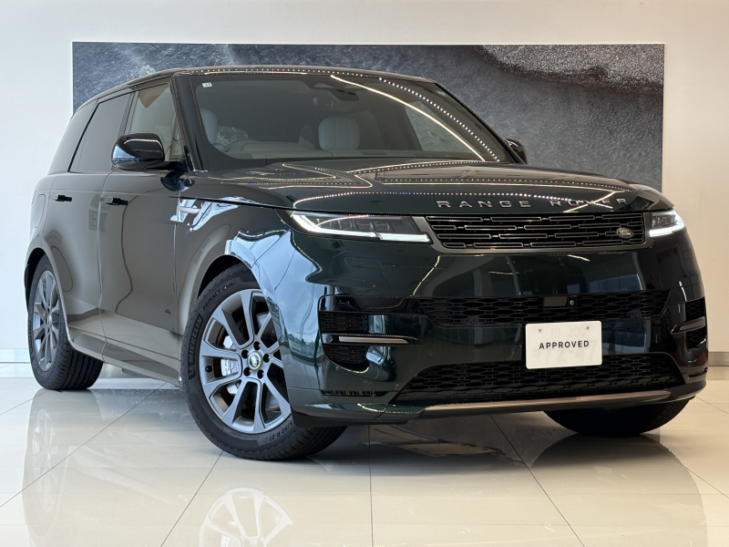 ランドローバー レンジローバーSPORT スポーツ ダイナミックSE 3.0L P550e 1オーナー エアサス MERIDIANサウンド 21インチAWスタイル5126(ダークグレイ)全席シートヒーター付き コールドクライメートパック ピクセルLEDヘッドライト 本革シート 後輪操舵 ステアリングホイール(ヒーター)  禁煙車 コントラストルーフ（ブラック）