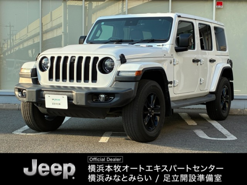 ジープ ラングラー アンリミテッド アルティチュード 4WD　限定150台　純正マッドブラックAW 黒革シート　Mopar製ヘッドライナー　純正ナビテレビ付き　ワンオーナー　フロント・リア・サイドカメラ搭載　シートヒーター　ステップ標準　アルパインスピーカー　認定中古車