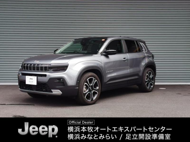 ジープ アベンジャー 認定中古車　ACC　EV車　弊社社用車　ETC2.0　シートヒーター　パワーシート　禁煙車　電動テールゲート　パワーステアリング　Applecarplay/androidauto　ドライブセレクト　純正アルミホイール