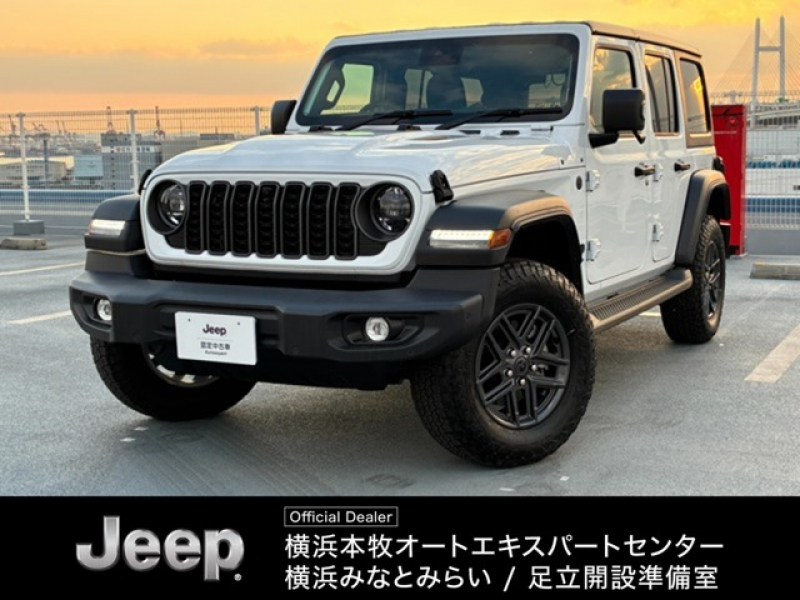 ジープ ラングラー アンリミテッド スポーツ 認定中古車　登録済未使用車　AppleCarPlay　サイドステップ　アダプティブクルーズコントロール　ブラインドスポットモニター　LEDヘッドライト　フォグランプ　バックカメラ　フロントカメラ　ETC車載器