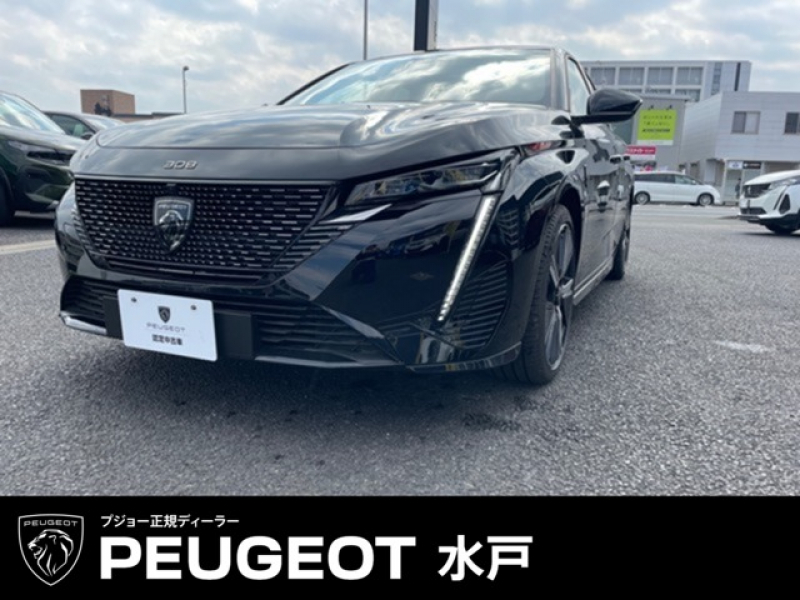 プジョー 308 5ドアGTハイブリッド 新車保証継承・アクティブクルーズコントロール　　ブラインドスポットモニター　ステアリングパドルシフト