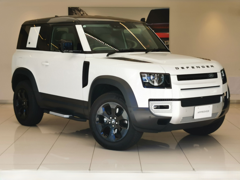 ランドローバー ディフェンダー 90 SE 2.0L P300 AWD 1オーナー ベージュ革シート フロントシートヒーター MERIDIANサウンド フィックスドサイドステップ ブラックエクステリアパック 20インチアルミホイール メモリーシート 3ゾーンクライメートコントロール アンビエントライト