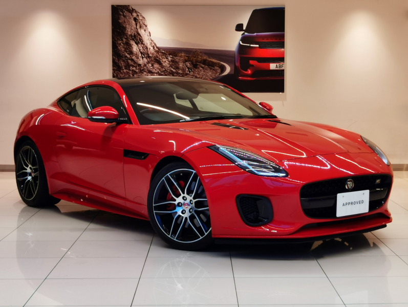 ジャガー Fタイプ チェッカーフラッグエディション 2.0L P300 1オーナー 黒革シート サンルーフ MERIDIANサウンド 20インチアルミホイール クルーズコントロール ステアリングヒーター パドルシフト アクティブエキゾースト 電動調整ステアリングコラム