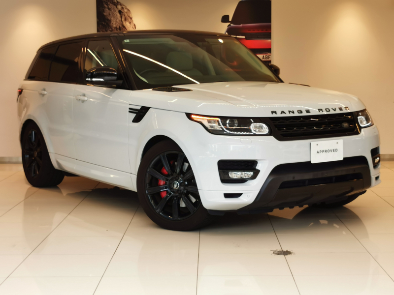 ランドローバー レンジローバーSPORT オートバイオグラフィダイナミック 5.0L V8S/C AWD 白革シート 7人乗り サンルーフ フロントシートヒーター＆クーラー、リアシートヒーター MERIDIANサウンド ブラックエクステリアパック 21インチアルミホイール リアエンターテイメント