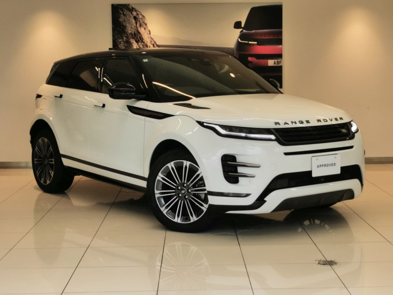 ランドローバー レンジローバー EVOQUE ダイナミックHSE 2.0L P250 AWD 1オーナー 黒革シート サンルーフ フロントシートヒーター＆クーラー、リアシートヒーター MERIDIANサウンド クリアサイトインテリアリアビューミラー 20インチアルミホイール ワイヤレスデバイスチャージング